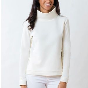 Dudley Stephens Off White Park Slope Turtleneck Fleece